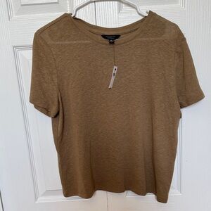 Banana Republic Brown Linen Short Sleeve Tee